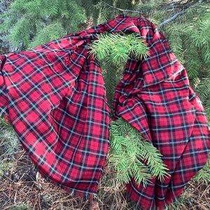 Christmas Red Black Plaid Scarf Long Neck Scarves